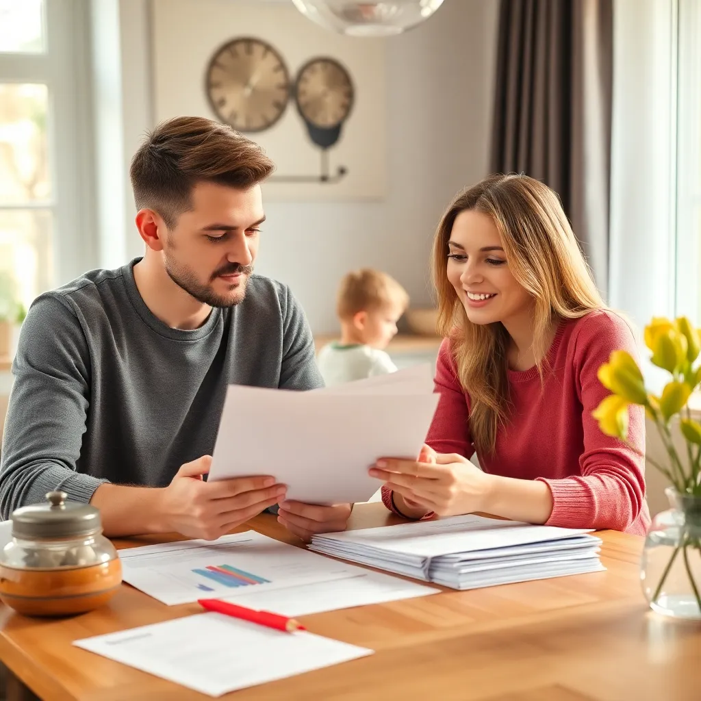 Persoon die belastingaangifte invult op laptop met belastingdocumenten